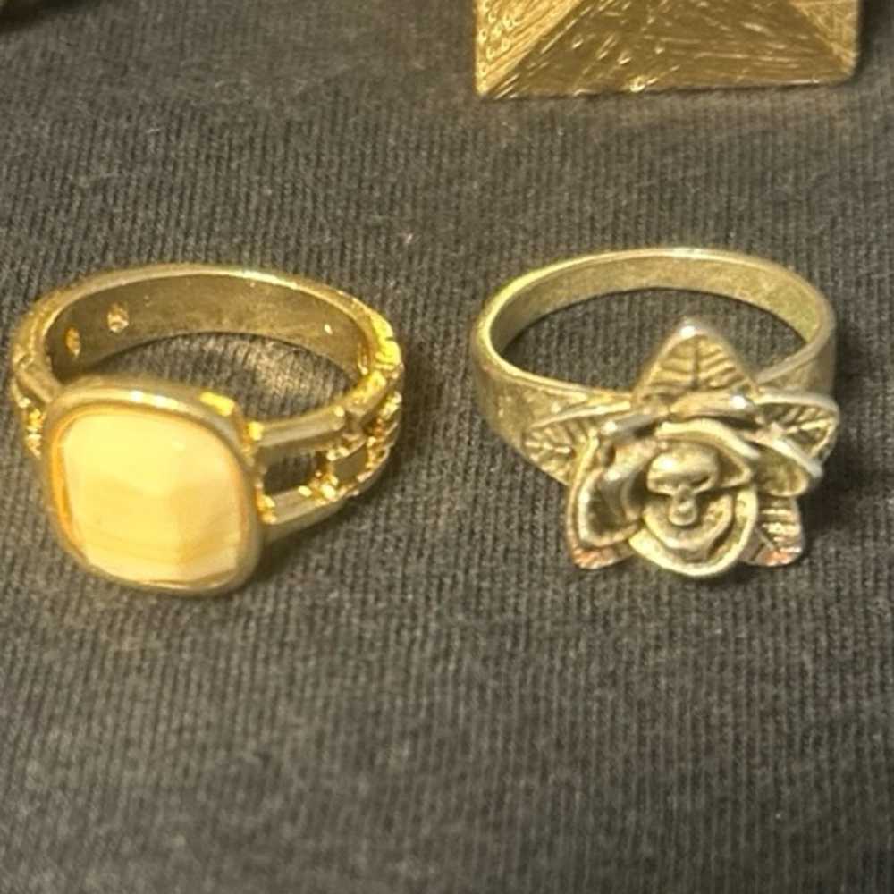 Vintage Costume Ring Lot - image 7