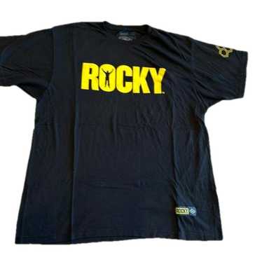 Designer ROCKY Graphic Black T-Shirt - Bold Yello… - image 1