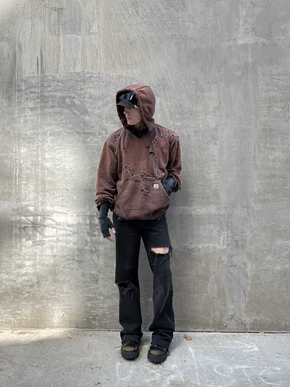 Carhartt × Vintage THRASHED SUN FADED REPAIRED BO… - image 6