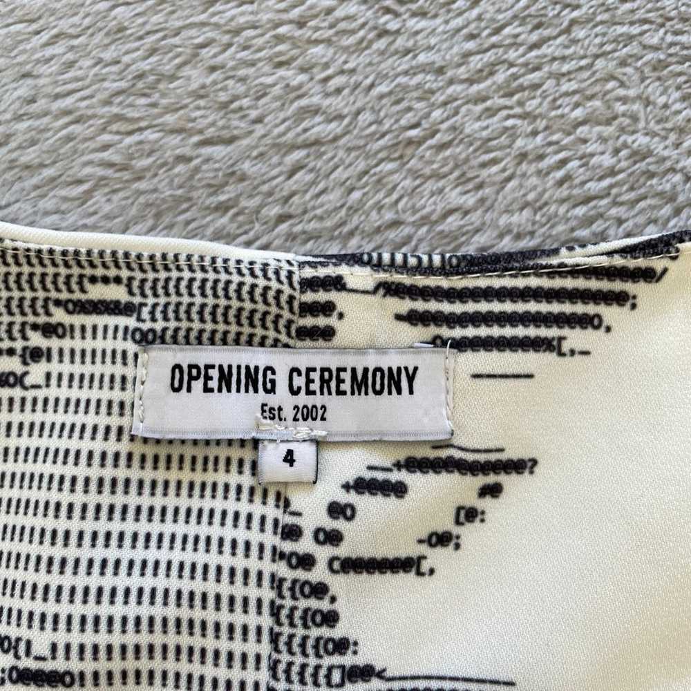 Opening Ceremony Dress Womens 4 Off White Faces N… - image 3