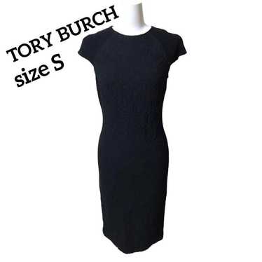 TORY BURCH Half Sleeve Knit Dress Black - image 1