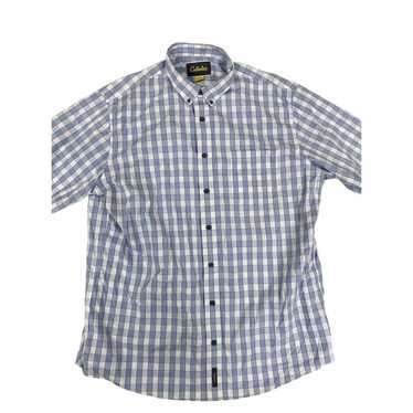 Cabelas Cabelas Shirt Mens XLT Blue Plaid Tall But