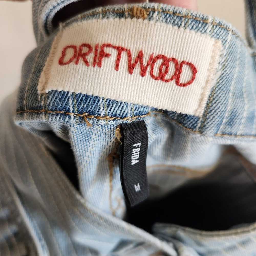 Driftwood Brady Denim Overalls Cropped Embroidere… - image 12