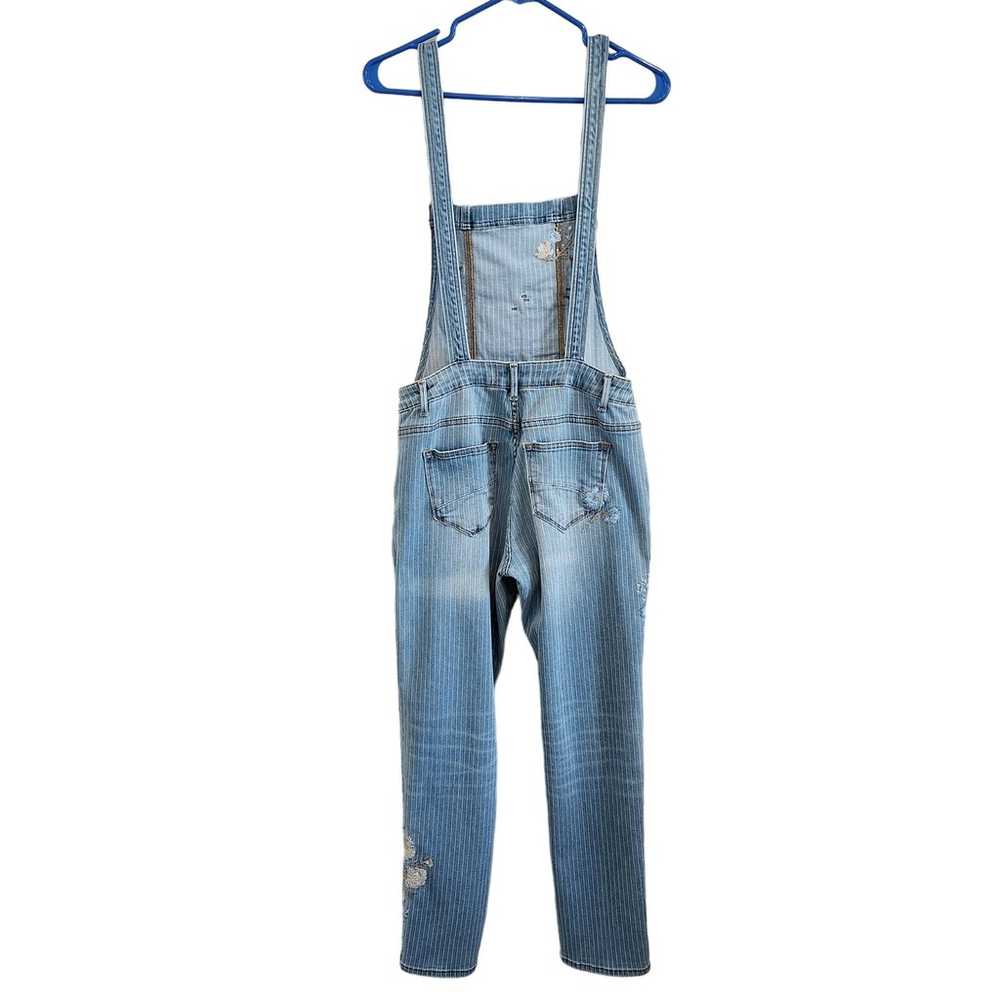 Driftwood Brady Denim Overalls Cropped Embroidere… - image 2