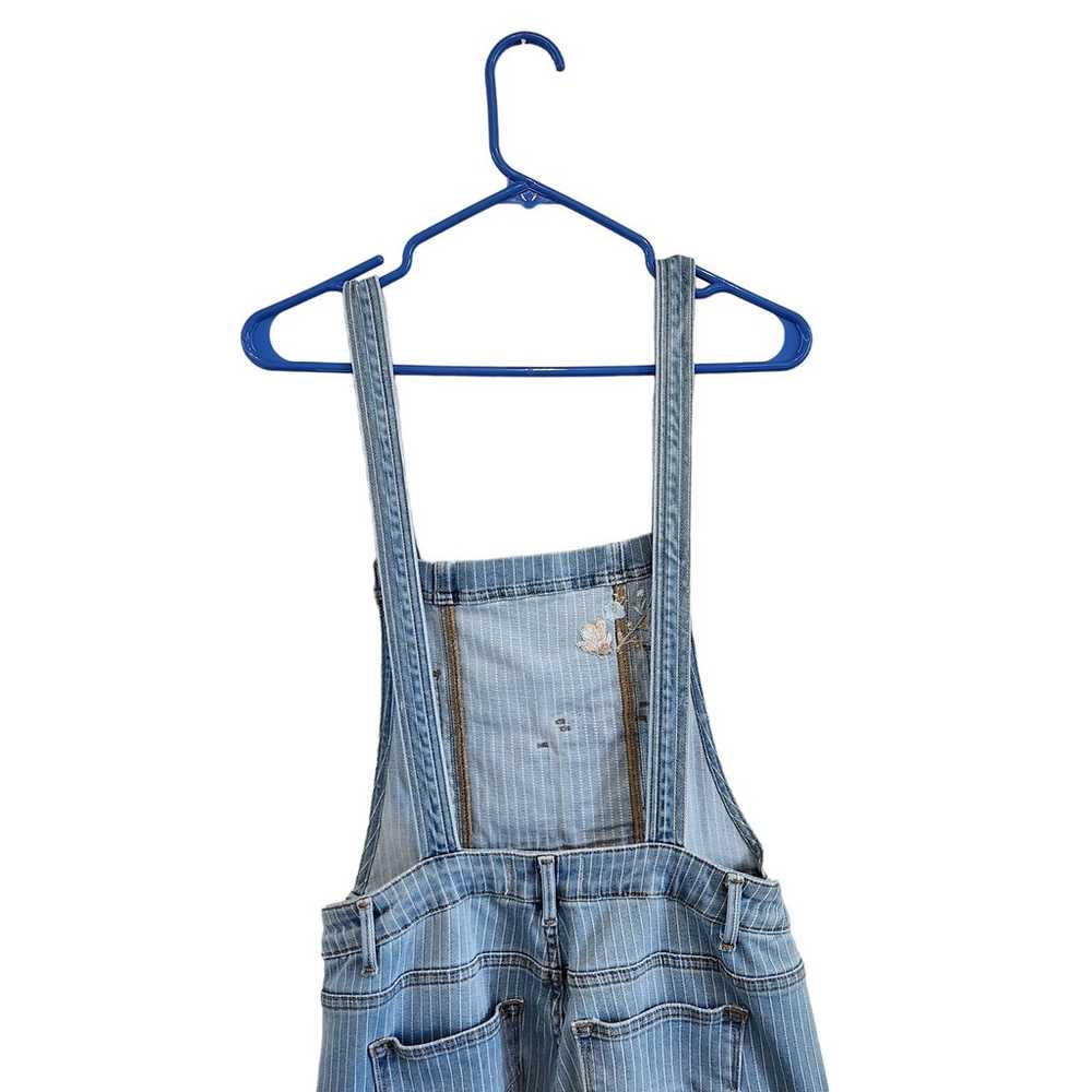 Driftwood Brady Denim Overalls Cropped Embroidere… - image 8