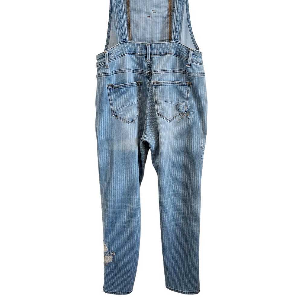 Driftwood Brady Denim Overalls Cropped Embroidere… - image 9