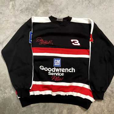 Men's Retro Vintage 90s Chase Dale Earnhardt Goodwrench Service Plus Racecar Nascar Embroidered store Black Sweatshirt Pullover Unisex Sz Large