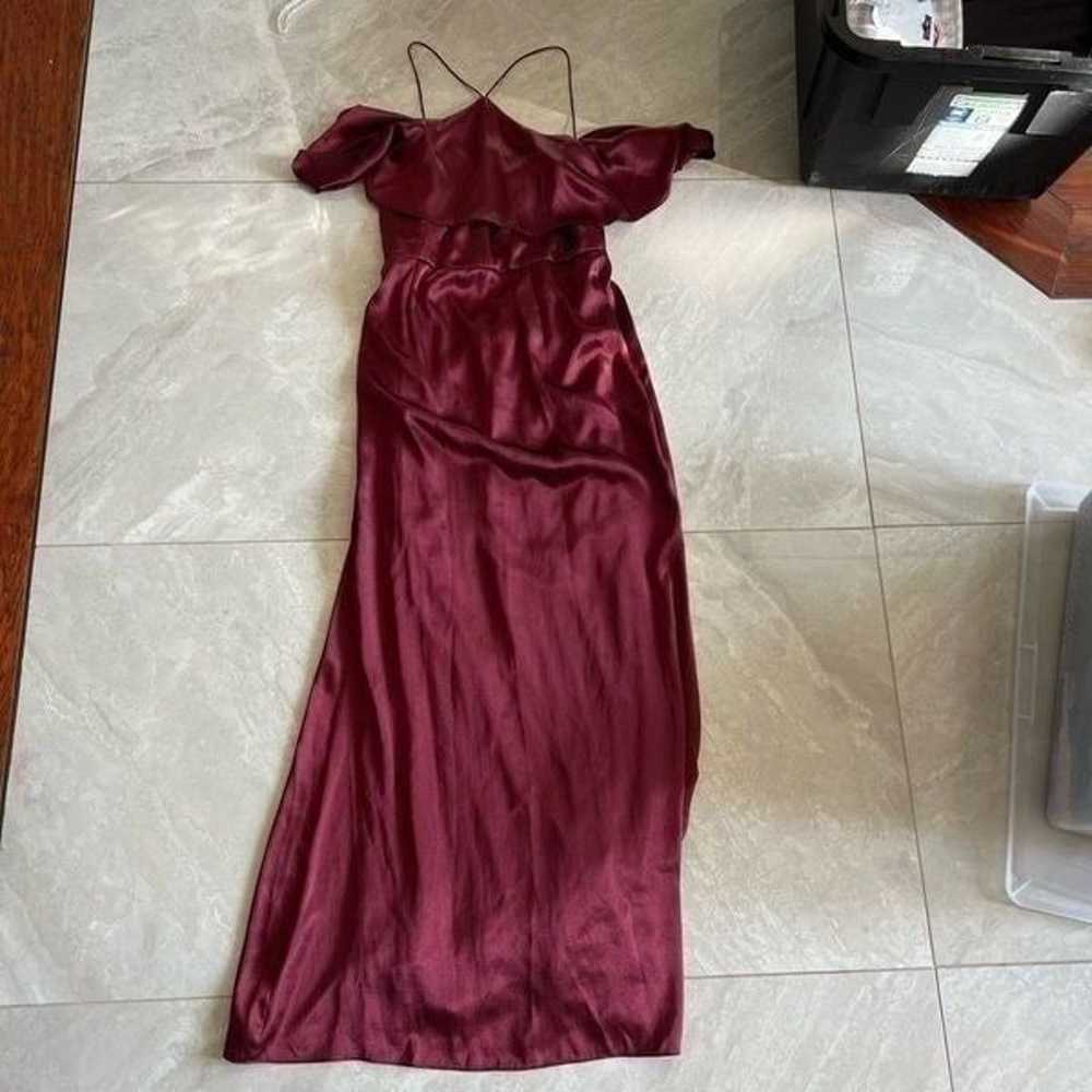 Adrianna Papell Satin Hammered Dress Size 12 - image 2