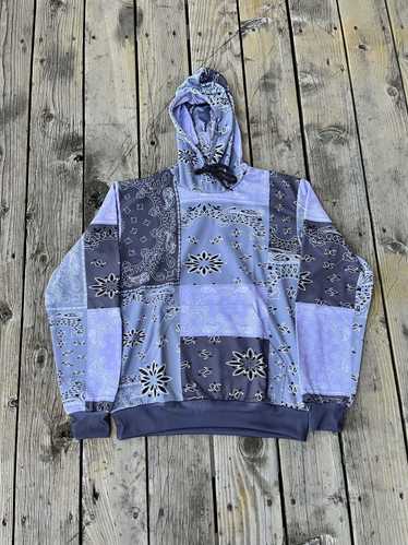 Streetwear × Vintage Patchwork Hoodie Paisley