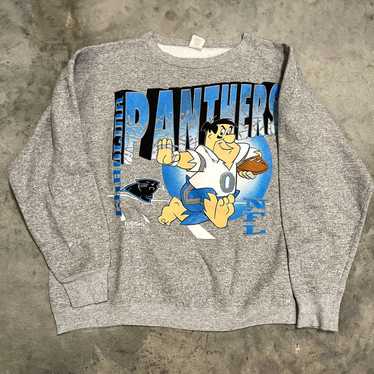 Vintage Early 90s NFL Carolina Panthers x Flintstones top Crewneck Sweatshirt- M