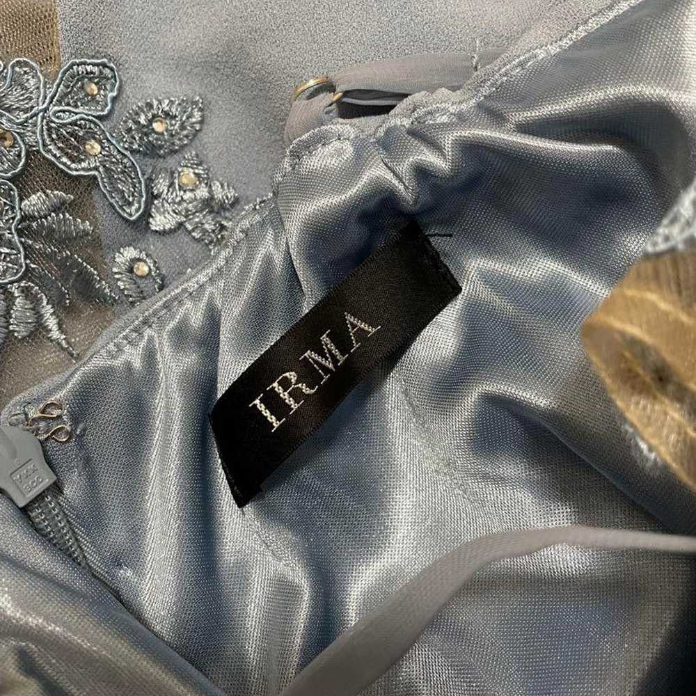 IRMA Light Blue Embroidered Tight Dress - image 5