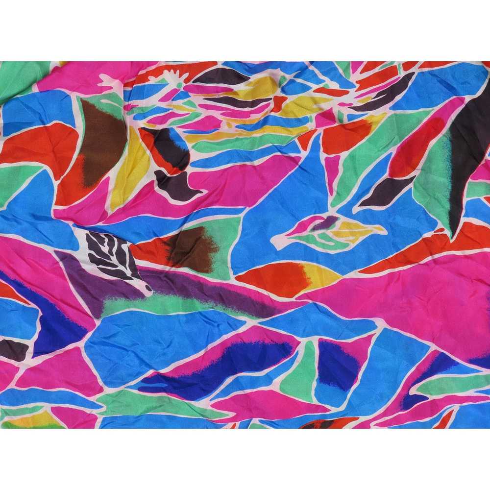 Other Vintage Jessica Silk Tropical Abstract Art … - image 6