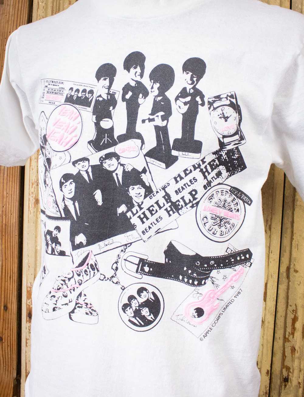 Band Tees × Vintage Vintage Beatles Souvenirs T S… - image 2