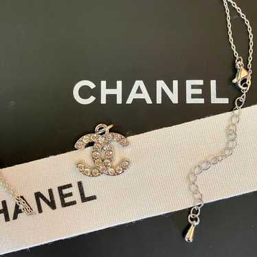 Vintage Button Charm with CHANEL Necklace