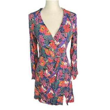 Balzac Paris floral long sleeve boho mini dress