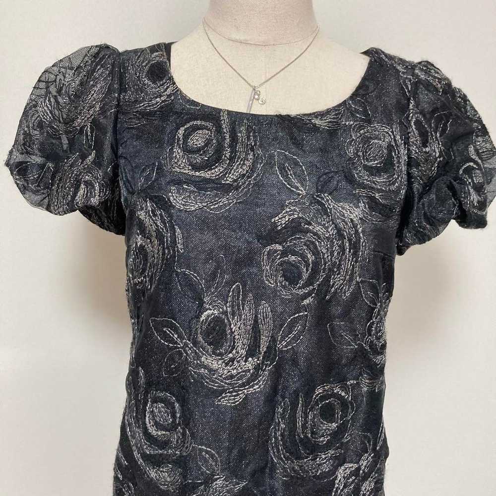 【Excellent Condition】M'S GRACY Sheer Flower Jacqu… - image 3