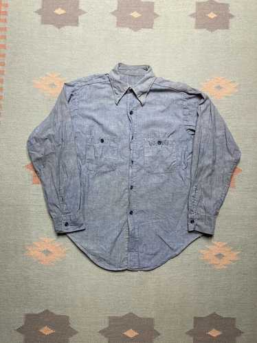 Streetwear × Vintage 70s US navy chambray work shi