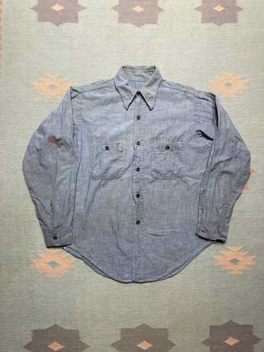 Streetwear × Vintage 70s US navy chambray work shi