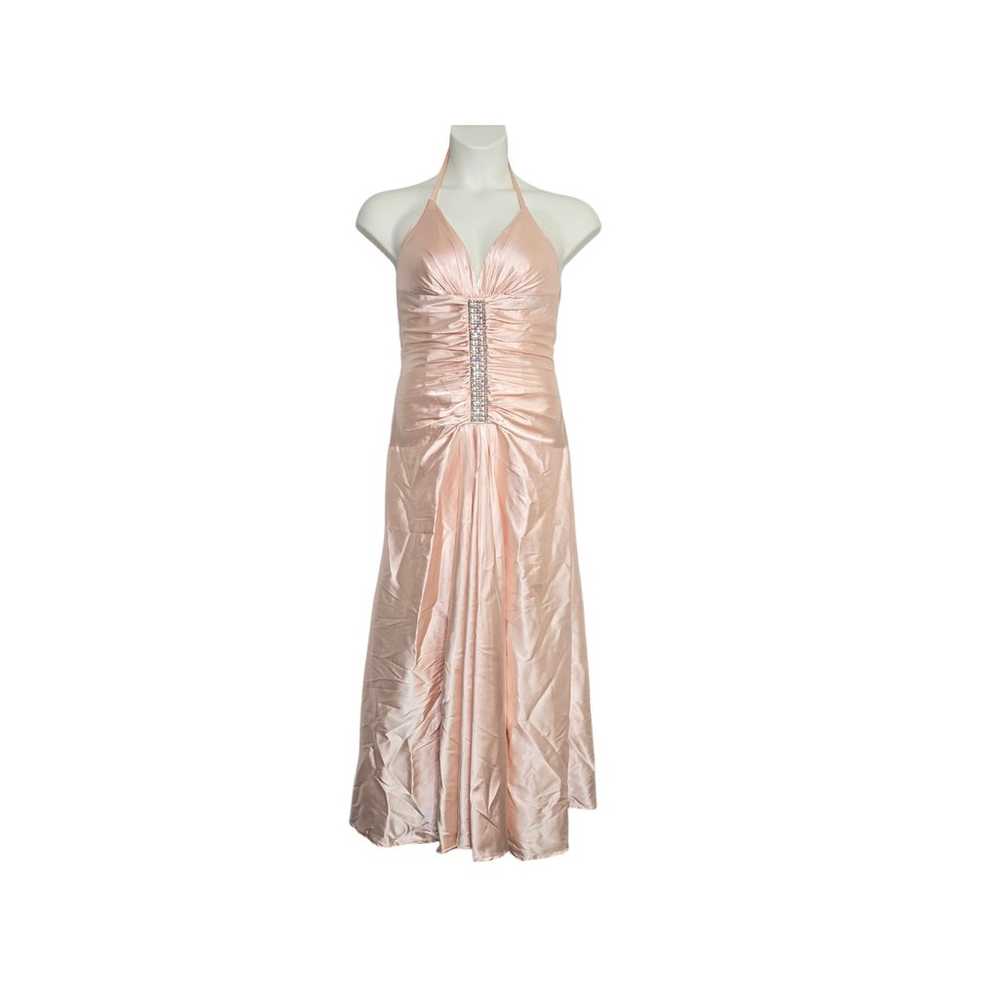 Vintage Jessica McClintock Dress Size 10 Peach Sa… - image 1