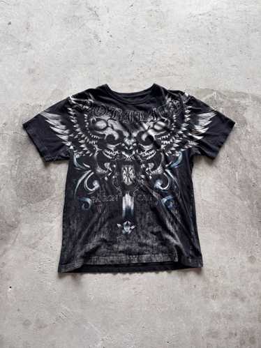 Black × Vintage Vintage Y2K AOP Skull Cross Graphi