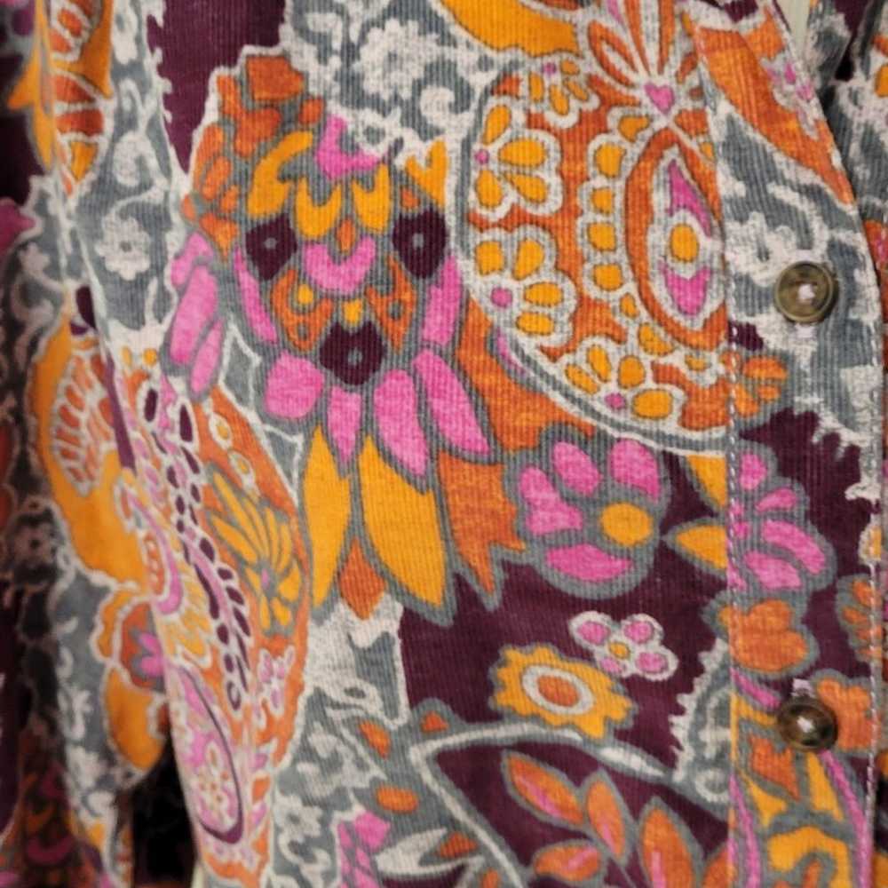 Anthropologie Pilcro Courdroy Paisley Flounce Mid… - image 7