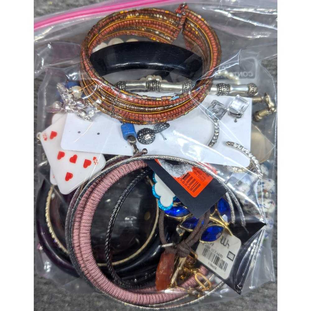 Lot of Wearable Jewelry, 1 Pound Bag (1 lbs.+) Us… - image 2