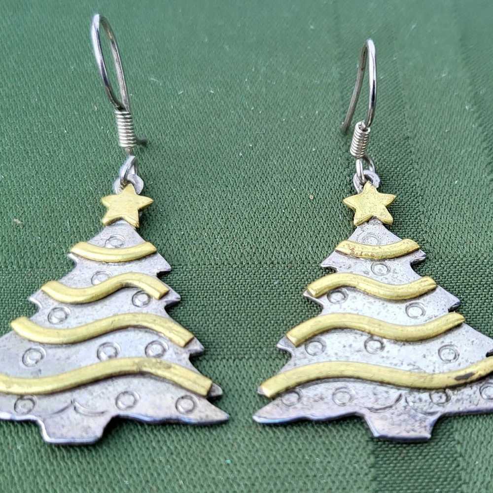 Vintage 925 Sterling Silver Two-Toned Christmas T… - image 2