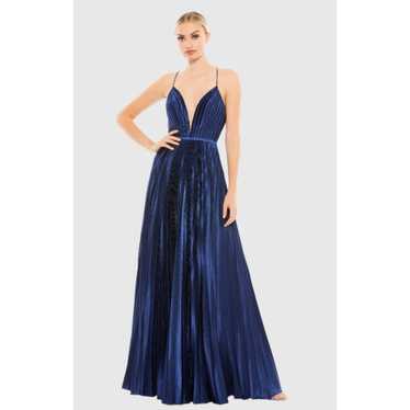 New Leena Mac Duggal Plunging Accordion Pleat Gow… - image 1