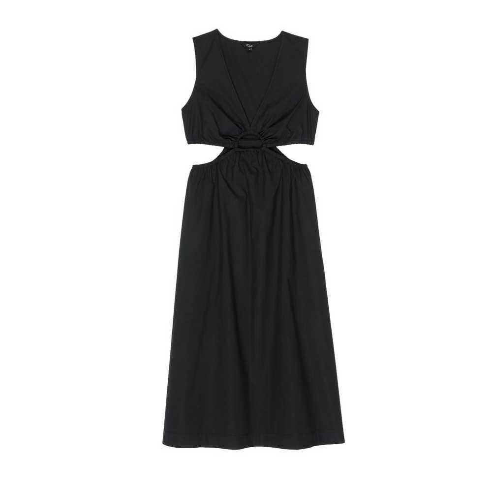 Rails Rizo Black Side Cutouts Poplin Cotton Midi … - image 9