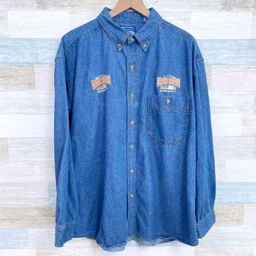 All Sport Iron Horse Saloon Vintage 90s Denim Shi… - image 1