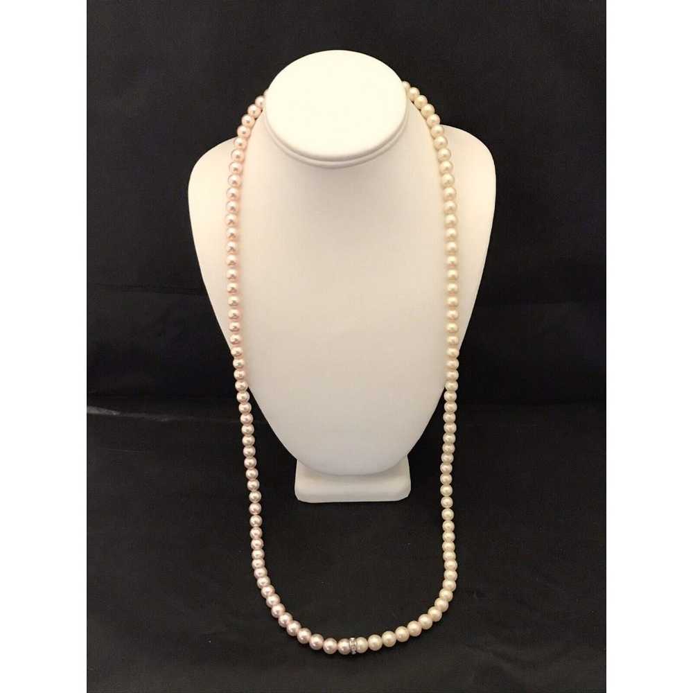 Vintage Monet Necklace Two Toned Simulated Pearl … - image 4