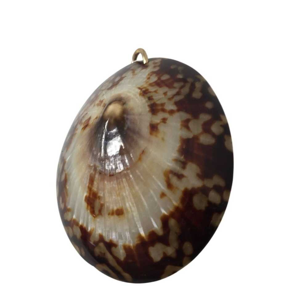 Other Vintage Brown/White Sea Shell Pendant For N… - image 2