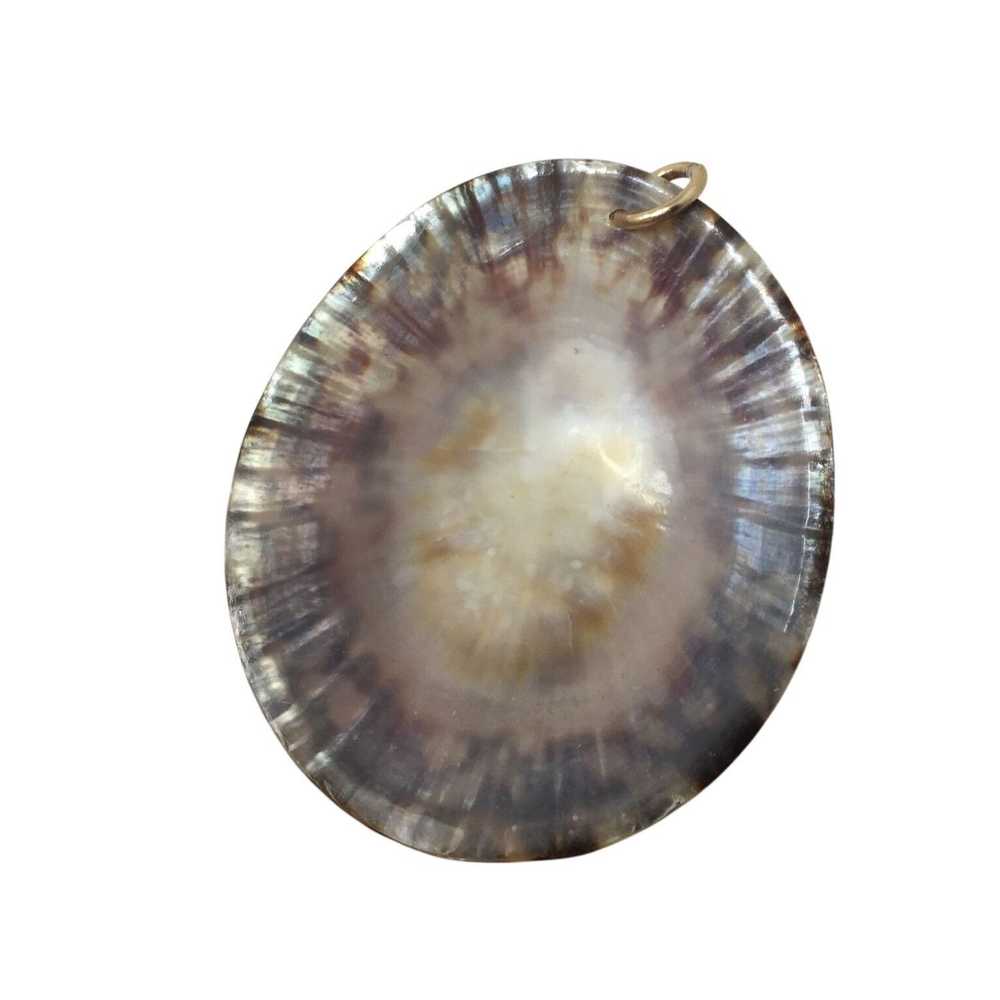 Other Vintage Brown/White Sea Shell Pendant For N… - image 3