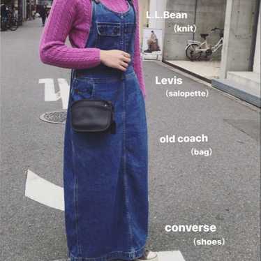 Levi's denim jumper skirt overall salopette vintag