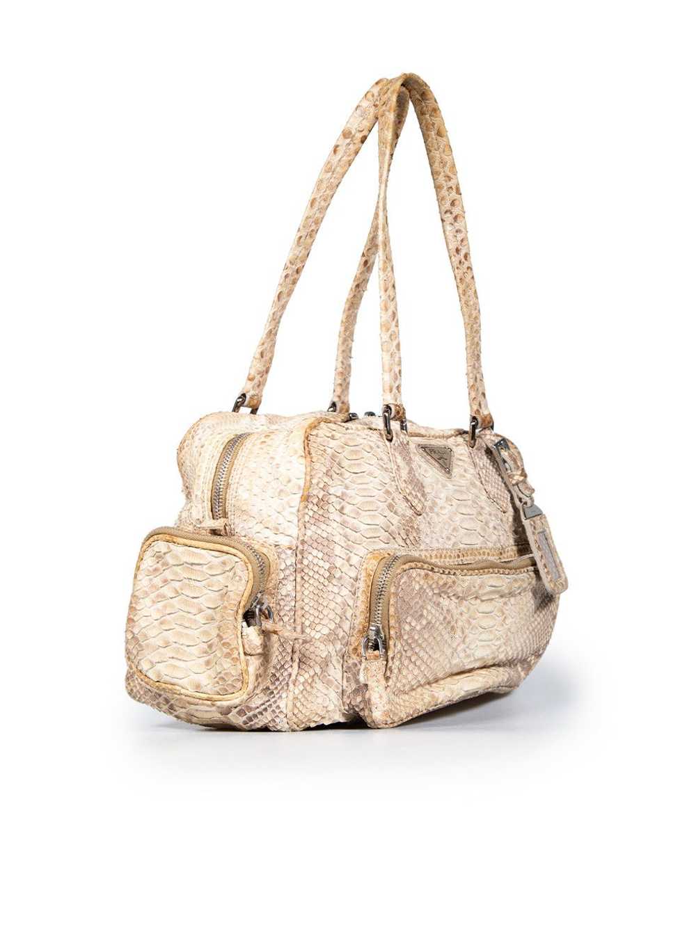 Prada Beige Python Front Pocket Bag - image 2