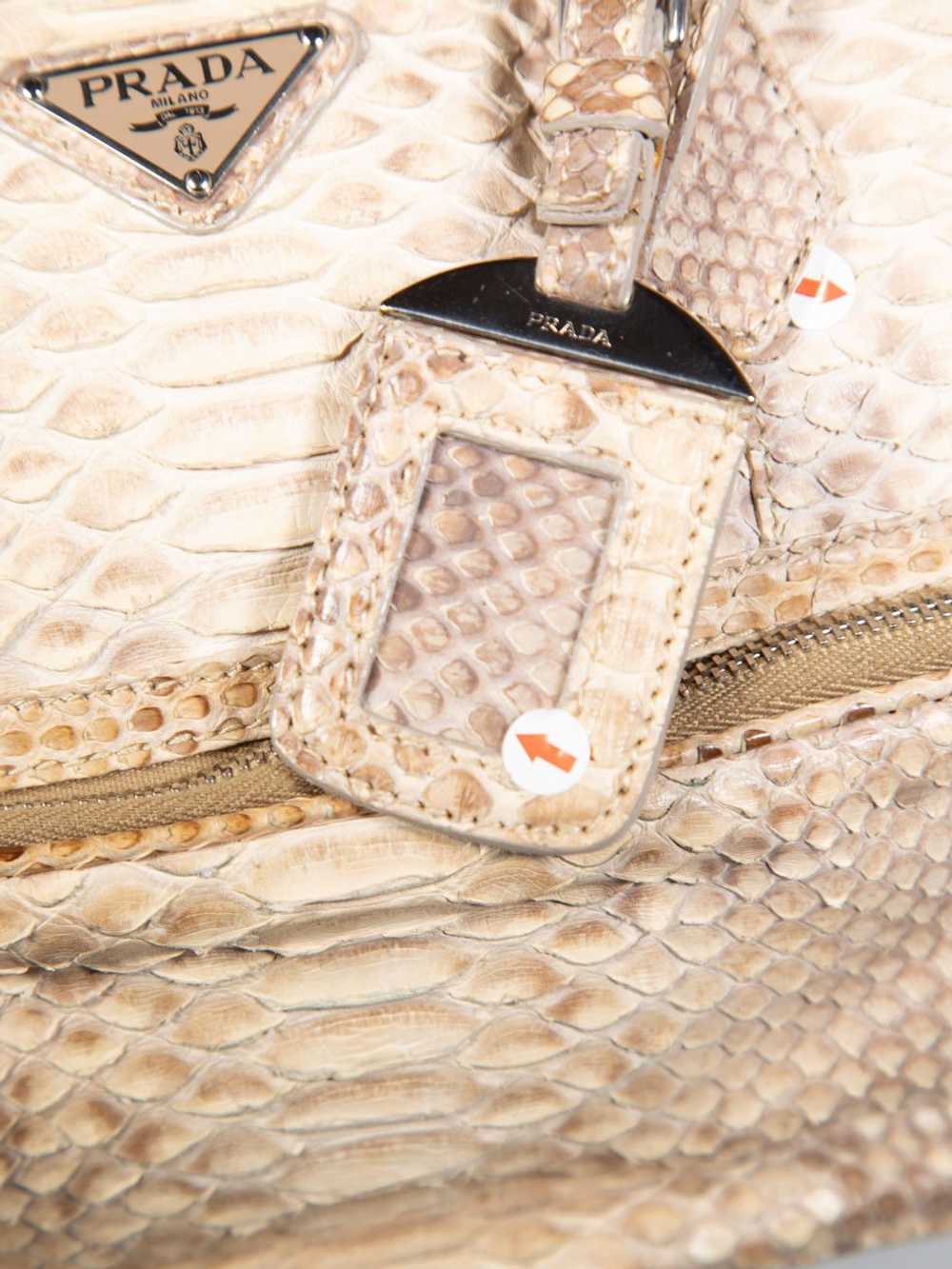 Prada Beige Python Front Pocket Bag - image 7