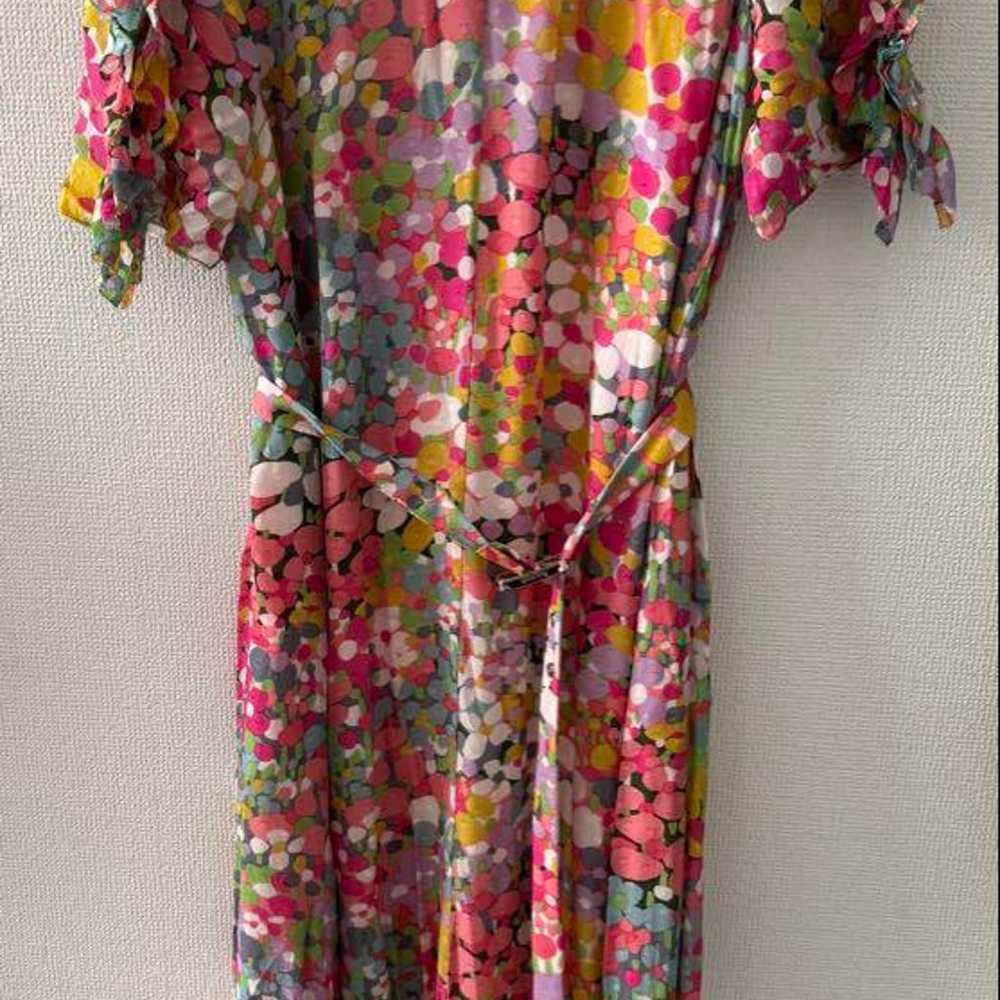 Kate Spade floral long dress short sleeves - image 1