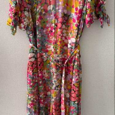 Kate Spade floral long dress short sleeves - image 1