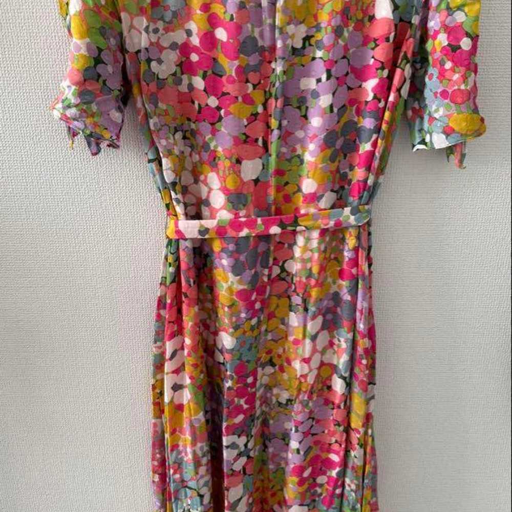 Kate Spade floral long dress short sleeves - image 2