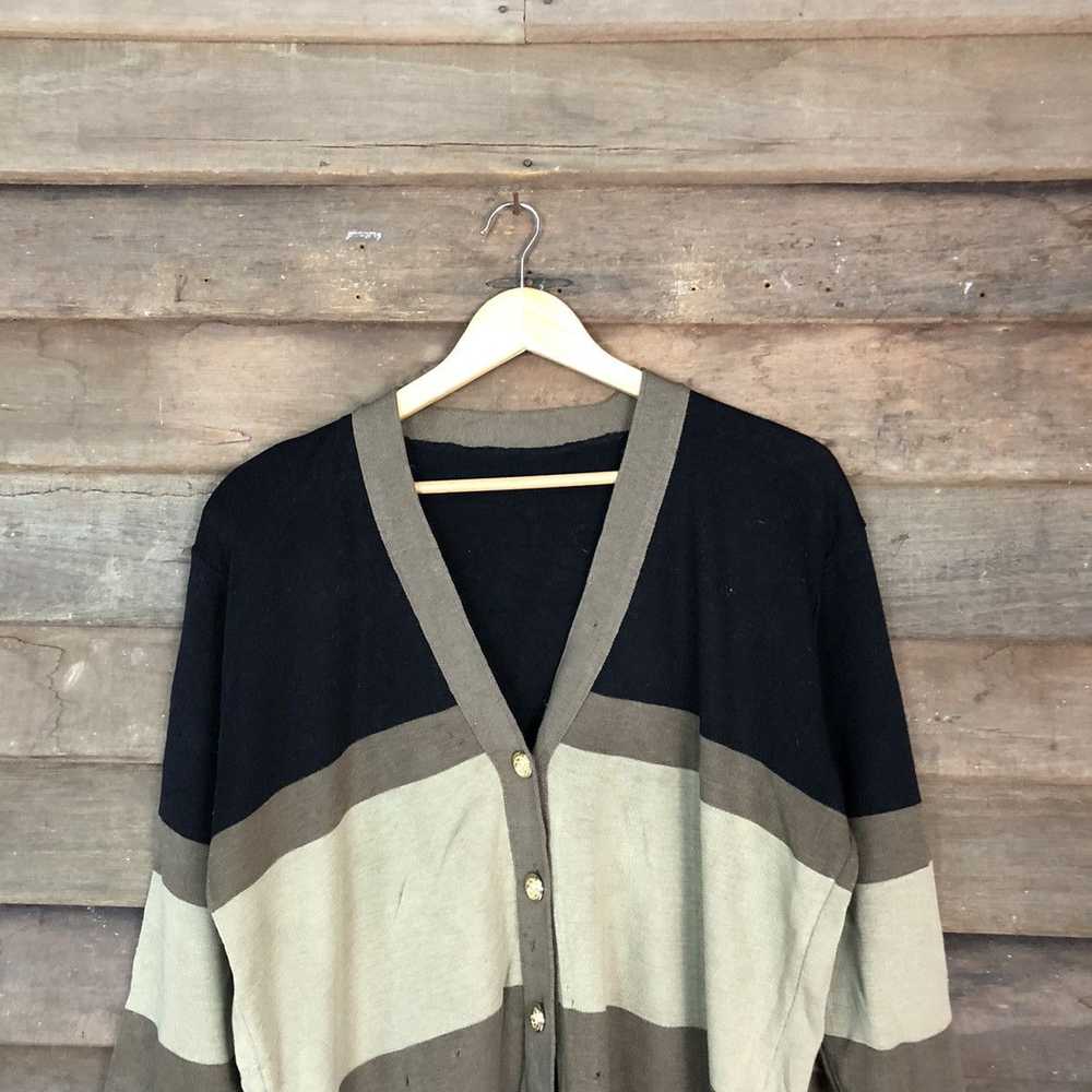 Cardigan × Japanese Brand × Solid and Striped Jap… - image 2