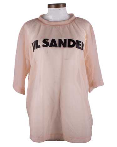 Jil Sander JIL SANDER NUDE SHEER LOGO T-SHIRT