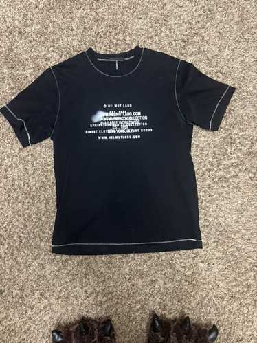 Helmut Lang Black n White Helmet Lang Tee