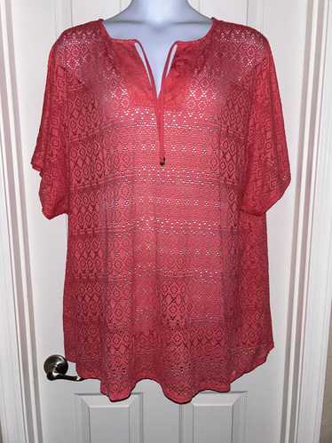 Designer Lane Bryant Cacique Swim Coral Swim Cover