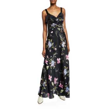 Jill Stuart Black Floral Maxi Dress 6