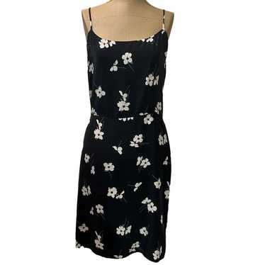 Jenni Kayne Navy Blue Silk Floral Mini Dress Size… - image 1