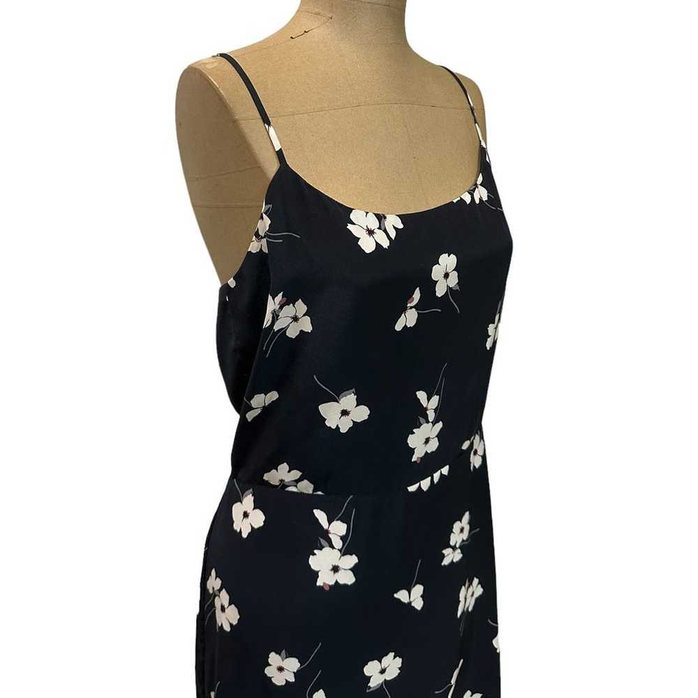 Jenni Kayne Navy Blue Silk Floral Mini Dress Size… - image 3