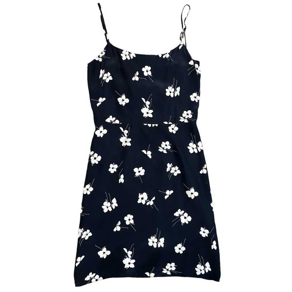 Jenni Kayne Navy Blue Silk Floral Mini Dress Size… - image 7