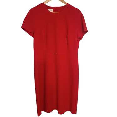 Escada Margaretha Ley Wool Midi Dress Sheath Body… - image 1