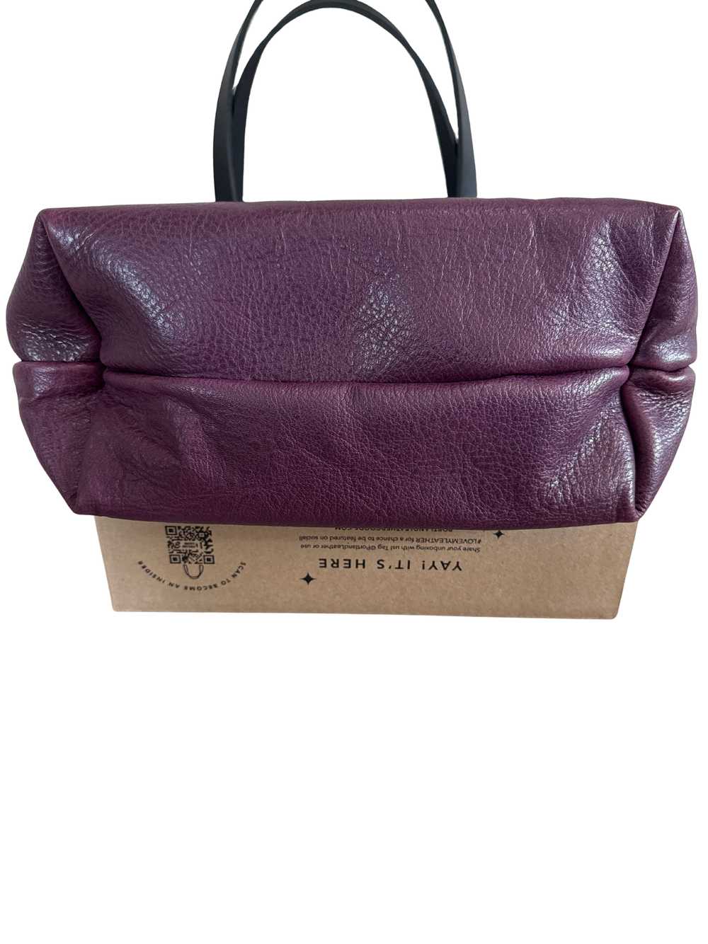 Portland Leather Medium Zip Plum Tote from Myster… - image 3