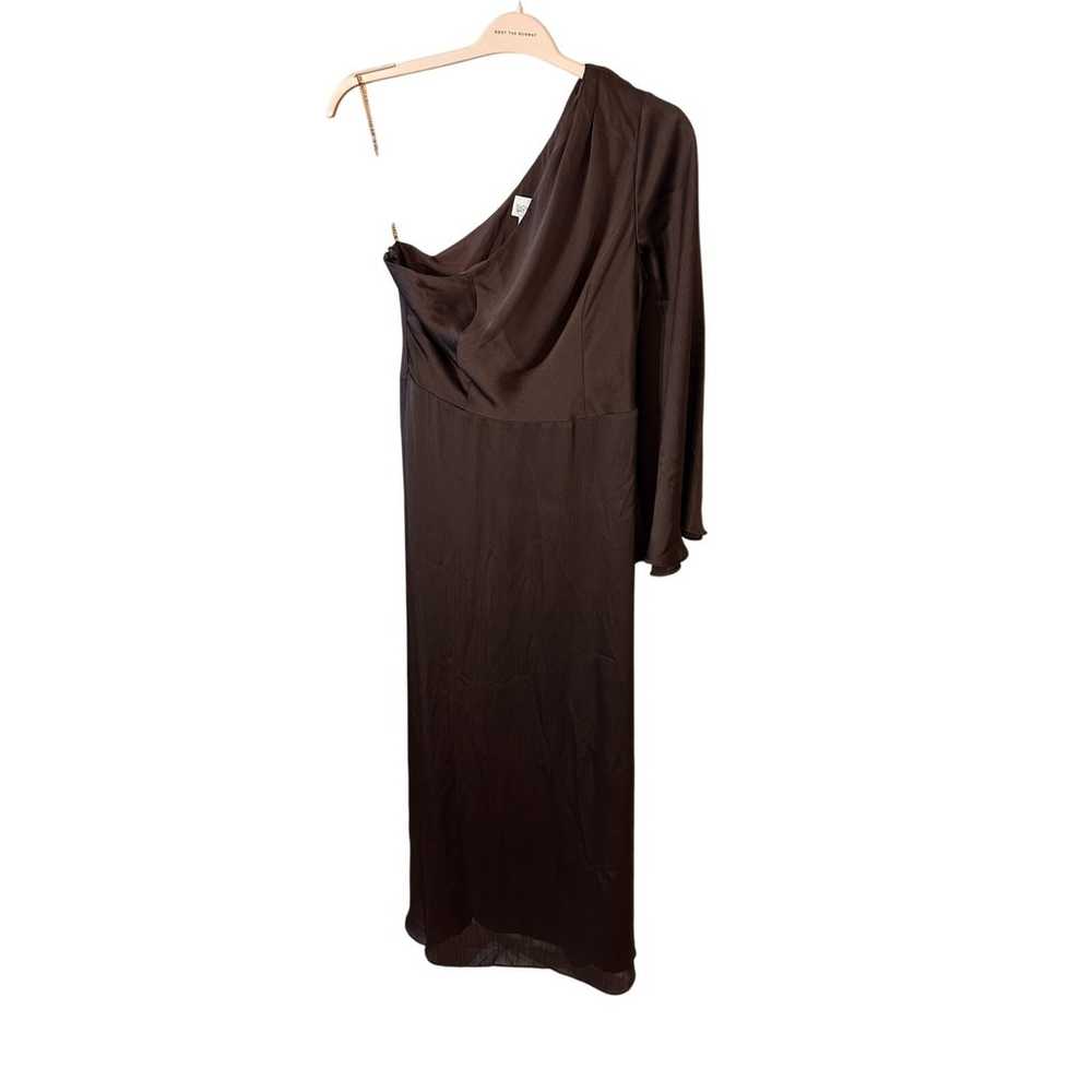 Sachin & Babi Keely Gown Brown One Shoulder size 6 - image 6